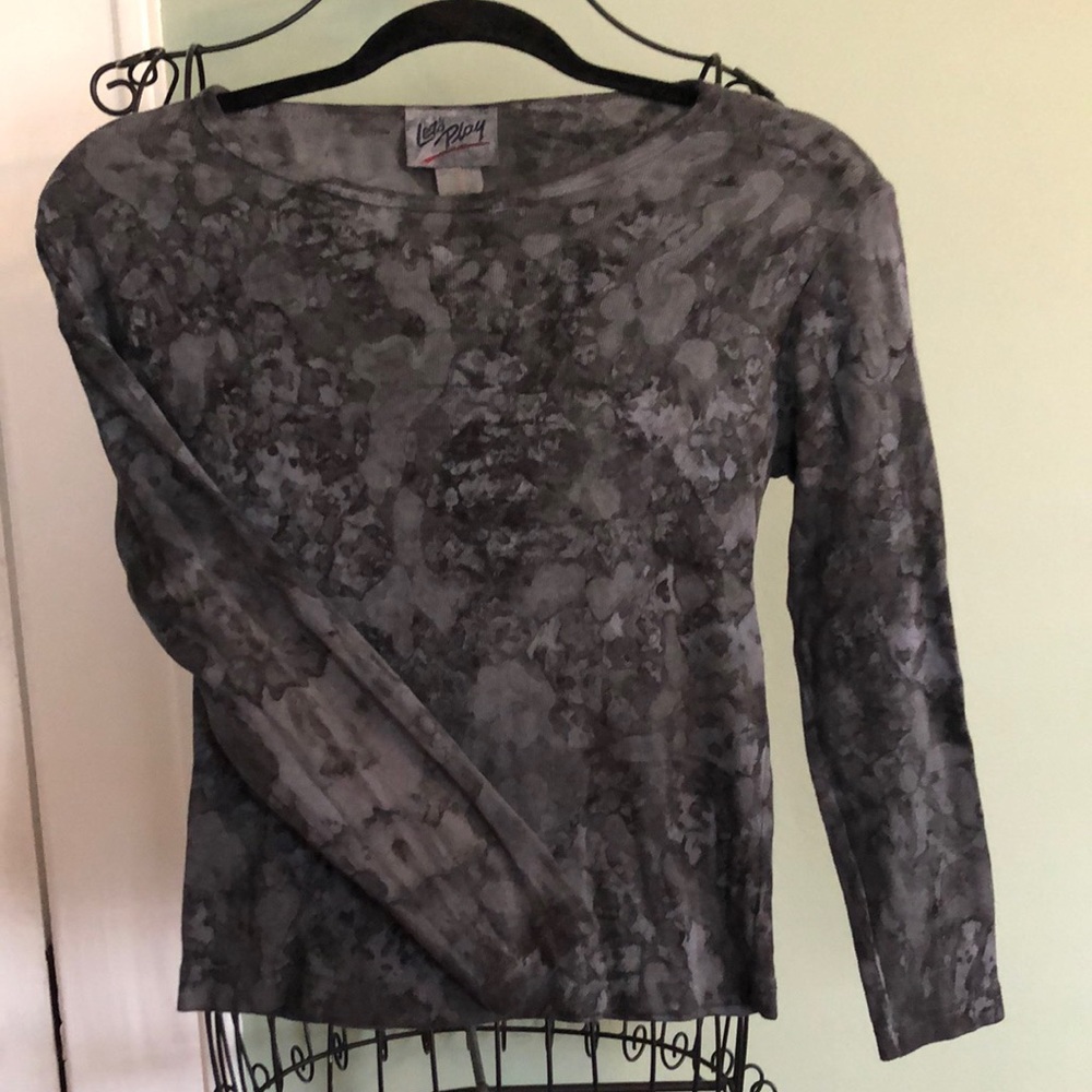 NWT Vintage Grey Let’s Play Top